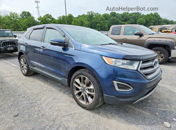 2FMPK4K83HBC66881 2017 FORD EDGE Blue Przód prawy