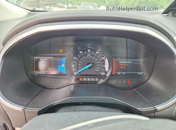 2FMPK4K83HBC66881 2017 FORD EDGE Blue Widok zestawu wskaźników