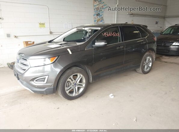 2FMPK4K83JBB59173 2018 FORD EDGE Серый Передняя левая четверть