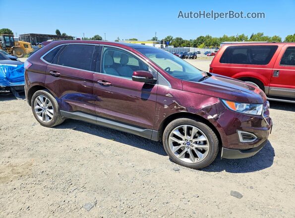 2FMPK4K83JBB63742 2018 FORD EDGE Burgundy წინა მარჯვენა
