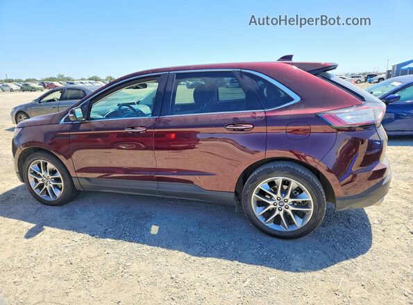 2FMPK4K83JBB63742 2018 FORD EDGE Burgundy უკანა მარცხენა