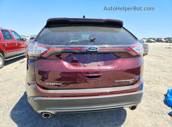 2FMPK4K83JBB63742 2018 FORD EDGE Burgundy უკანა ხედი