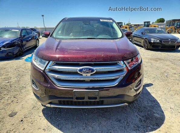 2FMPK4K83JBB63742 2018 FORD EDGE Burgundy წინა ხედი