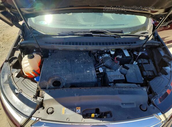 2FMPK4K83JBB63742 2018 FORD EDGE Burgundy ძრავის განყოფილების ხედი