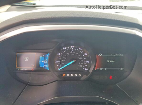 2FMPK4K83JBC02362 2018 FORD EDGE Серебряный Вид щитка приборов