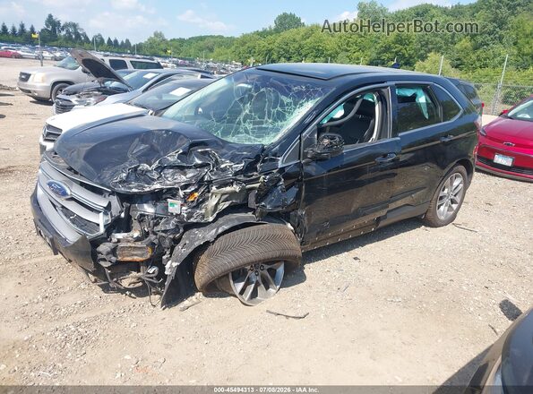 2FMPK4K83JBC10431 2018 FORD EDGE Black Vista tres cuartos delantera izquierda