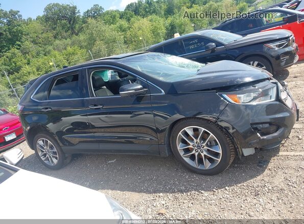 2FMPK4K83JBC10431 2018 FORD EDGE Black Vista interior trasera