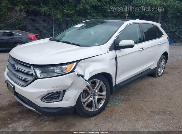 2FMPK4K83JBC30596 2018 FORD EDGE White Front view