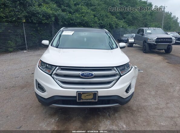 2FMPK4K83JBC30596 2018 FORD EDGE White Instrument cluster view