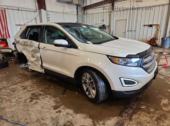 2FMPK4K84JBC19056 2018 FORD EDGE White Przód prawy