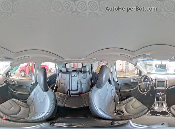 2FMPK4K84JBC19056 2018 FORD EDGE White Widok wnętrza 360 stopni