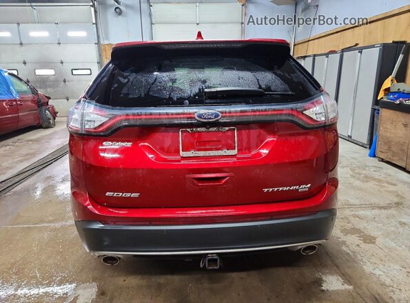 2FMPK4K85GBB78347 2016 FORD EDGE Red Vista trasera