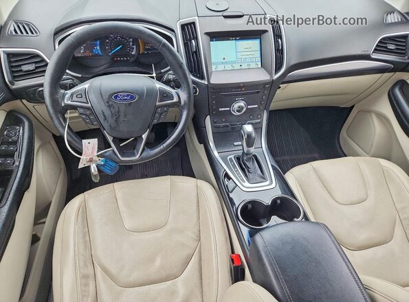 2FMPK4K86HBB54267 2017 FORD EDGE White Widok deski rozdzielczej
