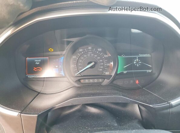 2FMPK4K86JBB22554 2018 FORD EDGE White Instrument cluster view