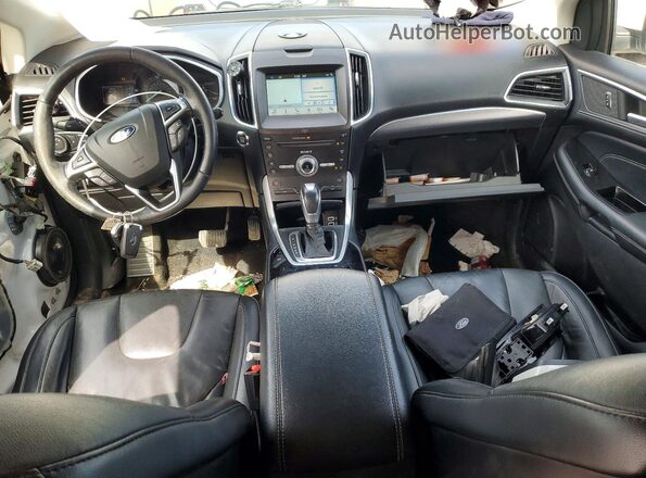 2FMPK4K86JBB22554 2018 FORD EDGE White Dashboard view