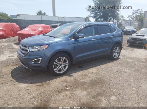 2FMPK4K86JBC02064 2018 FORD EDGE Light Blue წინა მარცხენა ხედი სამი მეოთხედიდან