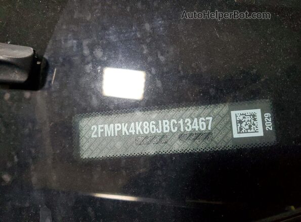 2FMPK4K86JBC13467 2018 FORD EDGE Black სალონის 360-გრადუსიანი ხედი