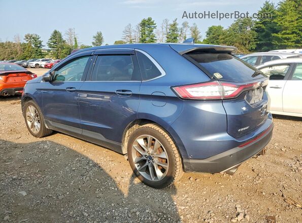 2FMPK4K87JBB56776 2018 FORD EDGE Blue Задня ліва чверть