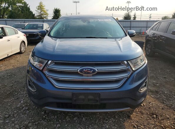 2FMPK4K87JBB56776 2018 FORD EDGE Blue Вид спереду