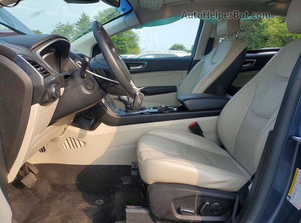 2FMPK4K87JBB56776 2018 FORD EDGE Blue Вид салону спереду