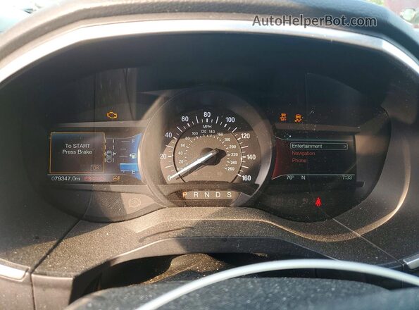 2FMPK4K87JBB56776 2018 FORD EDGE Blue Вид щитка приладів