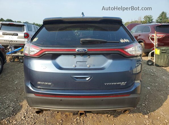 2FMPK4K87JBB56776 2018 FORD EDGE Blue Вид ззаду
