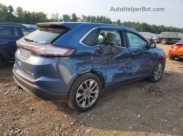 2FMPK4K87JBB56776 2018 FORD EDGE Blue Задня права чверть