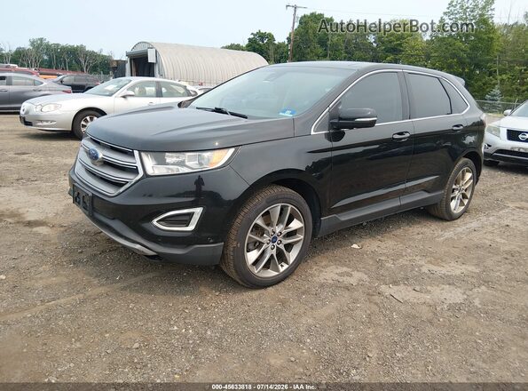2FMPK4K89GBB62622 2016 FORD EDGE Black წინა მარცხენა ხედი სამი მეოთხედიდან