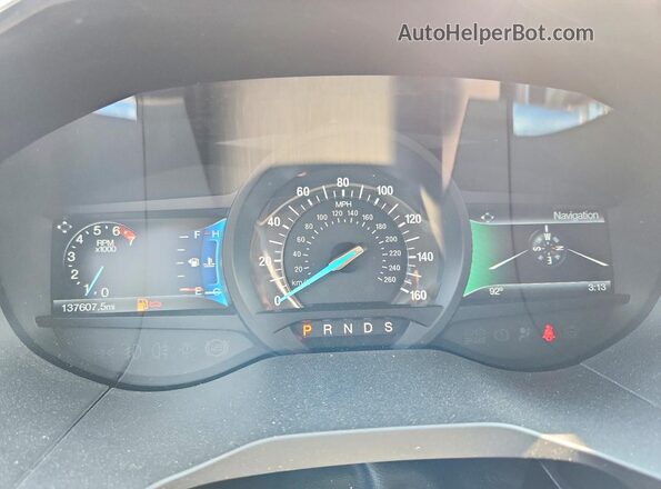 2FMPK4K89GBC37464 2016 FORD EDGE Красный Вид щитка приборов