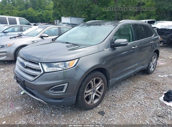 2FMPK4K8XGBB44792 2016 FORD EDGE Gray Առջևի ձախ երեք քառորդ տեսարան