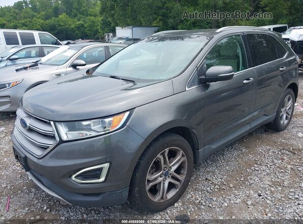 2FMPK4K8XGBB44792 2016 FORD EDGE Gray Դիմացի տեսք