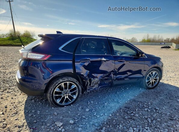 2FMPK4K8XGBC47534 2016 FORD EDGE Blue Հետևի աջ