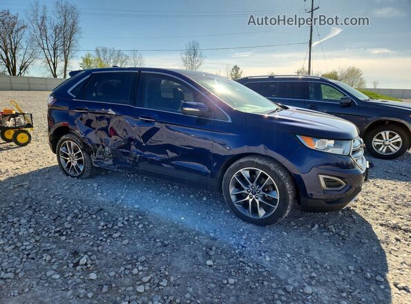 2FMPK4K8XGBC47534 2016 FORD EDGE Blue Առջևի աջ