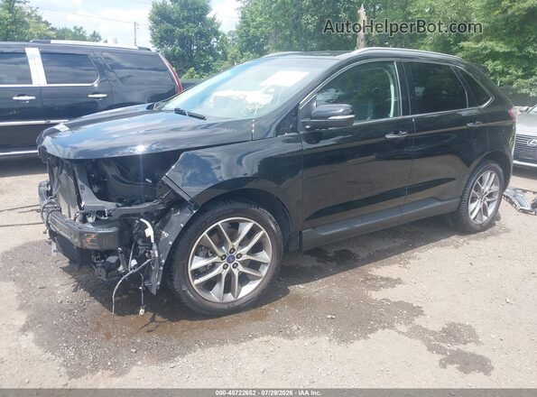 2FMPK4K8XHBC07987 2017 FORD EDGE Черный Передняя левая четверть