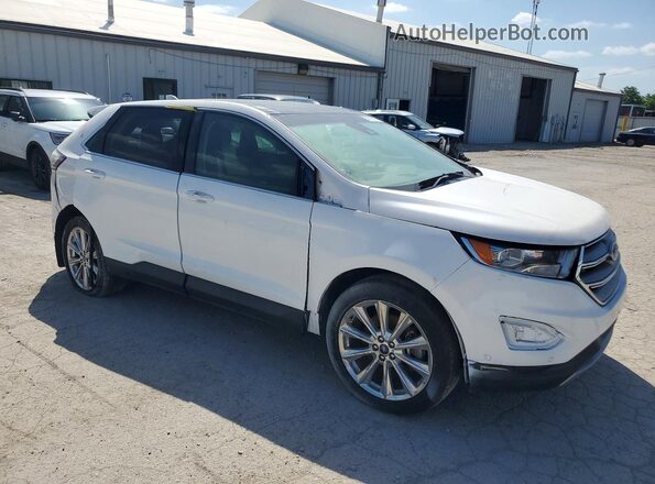 2FMPK4K8XJBB62071 2018 FORD EDGE White Delantero derecho