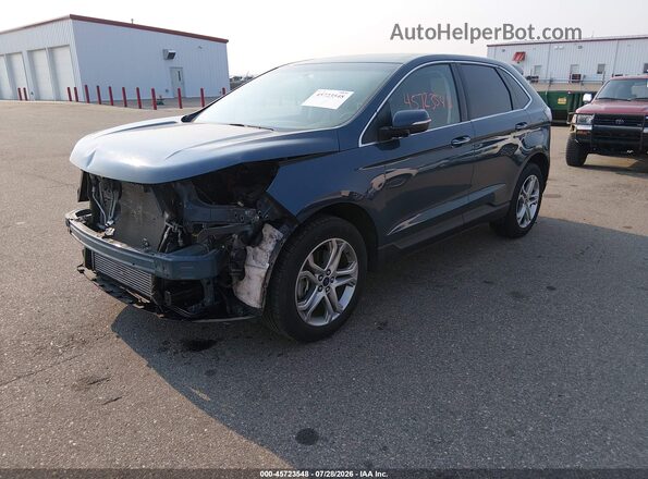 2FMPK4K90GBC21162 2016 FORD EDGE Blue Front left