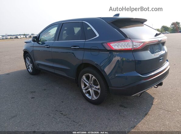 2FMPK4K90GBC21162 2016 FORD EDGE Blue Rear left