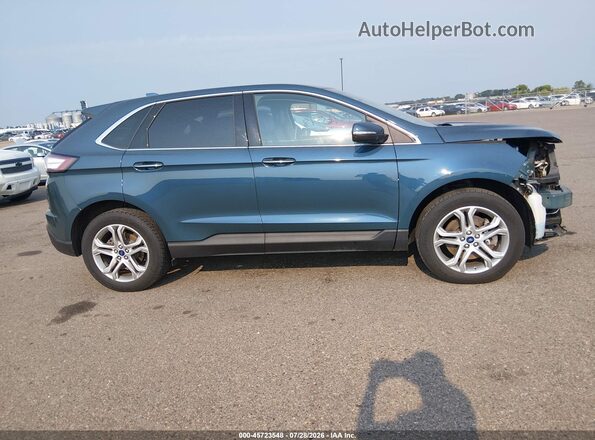 2FMPK4K90GBC21162 2016 FORD EDGE Blue Rear interior view