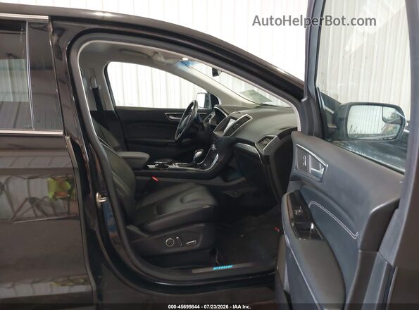 2FMPK4K90HBB06224 2017 FORD EDGE Black Widok wnętrza z przodu