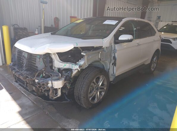 2FMPK4K90JBB82323 2018 FORD EDGE White წინა მარცხენა ხედი სამი მეოთხედიდან