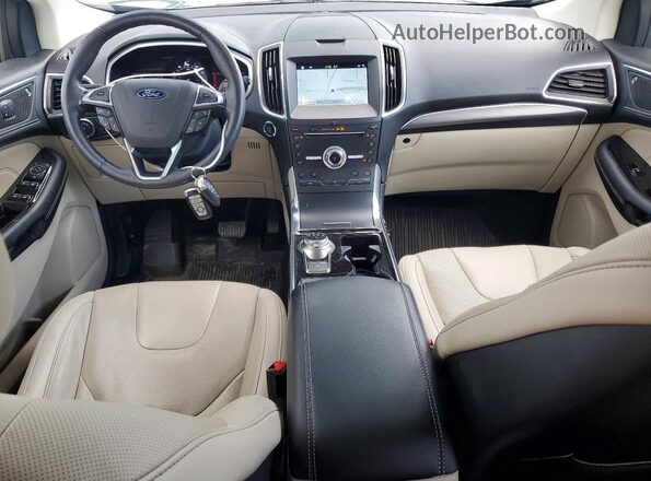 2FMPK4K90KBB12497 2019 FORD EDGE Blue Առջևի վահանակի տեսք