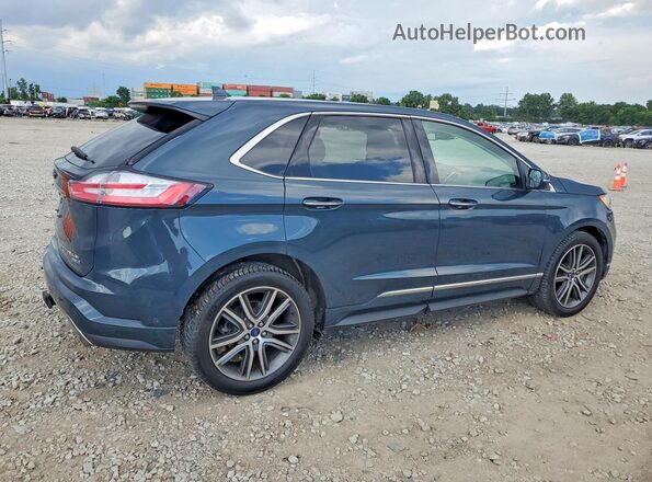 2FMPK4K90KBB12497 2019 FORD EDGE Blue Հետևի աջ