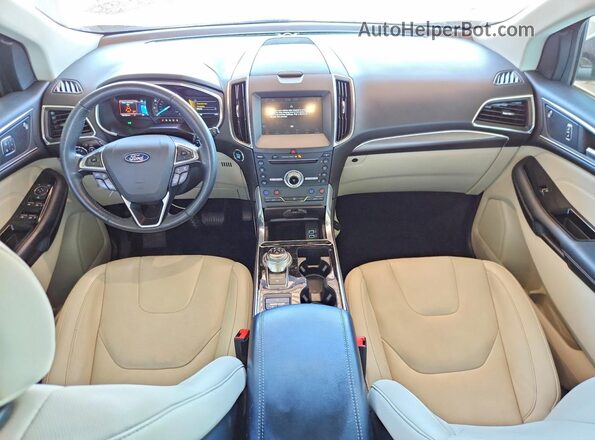 2FMPK4K90KBB37335 2019 FORD EDGE Burgundy Вид панелі приладів