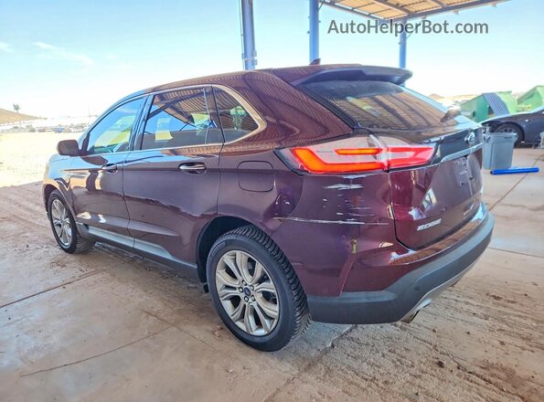 2FMPK4K90KBB37335 2019 FORD EDGE Burgundy Задня ліва чверть