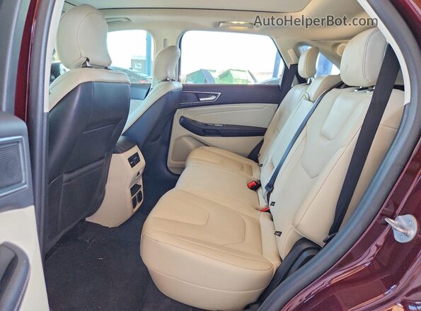 2FMPK4K90KBB37335 2019 FORD EDGE Burgundy Вид задньої частини салону