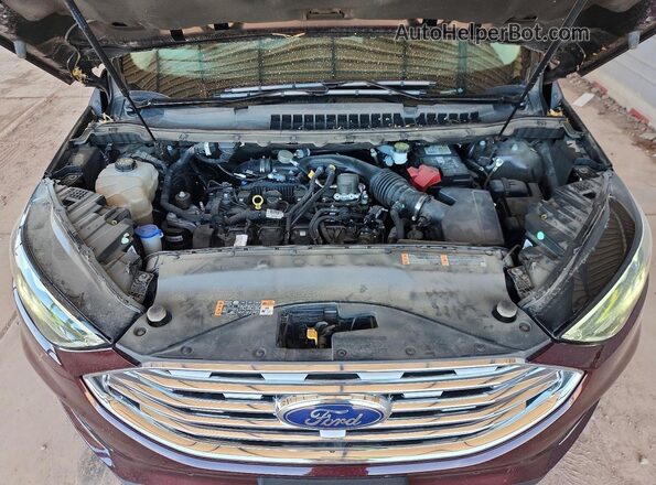 2FMPK4K90KBB37335 2019 FORD EDGE Burgundy Вид підкапотного простору