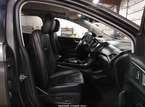 2FMPK4K90KBB78158 2019 FORD EDGE Gray Вид салону спереду