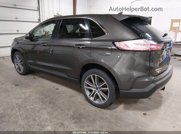 2FMPK4K90KBB78158 2019 FORD EDGE Gray Задня ліва чверть