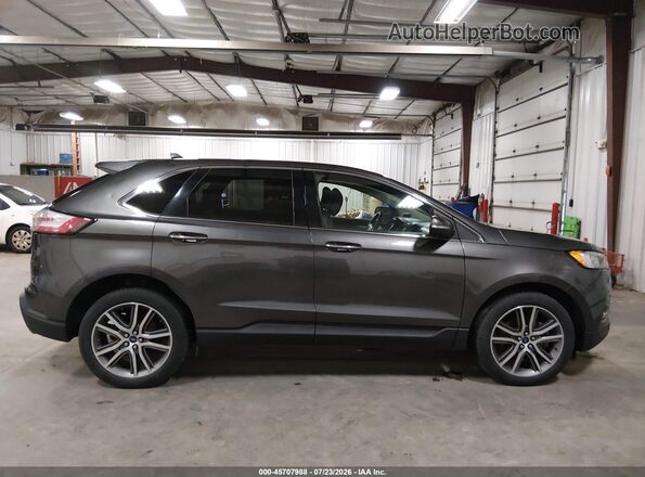 2FMPK4K90KBB78158 2019 FORD EDGE Gray Вид задньої частини салону