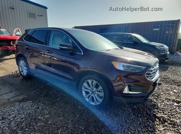2FMPK4K90KBC10283 2019 FORD EDGE Burgundy Передня права чверть